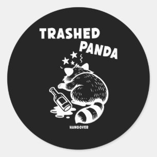 Adesivo Panda Arrasado Ressaca Mídias Sociais Louco Bêbado