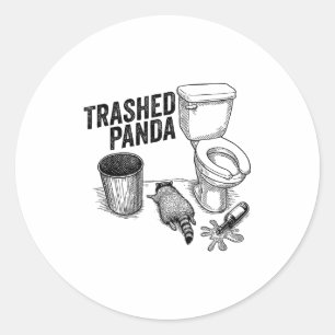 Adesivo Panda Arrombado, Guaxinim Bêbado Engraçado, Humor