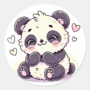 Adesivo Panda Bastante - Design Adorável de Animais