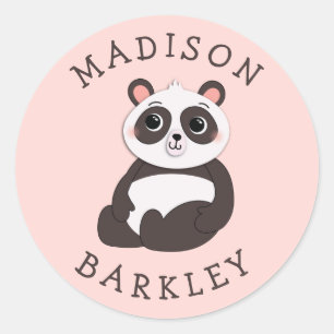 Adesivo Panda Bear Kid Envelope Selo de Selo