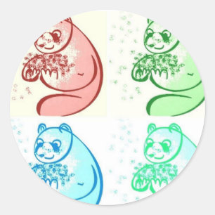 Adesivo Panda Bear Pop Art