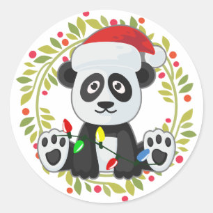 Adesivo Panda Bonita de Natal
