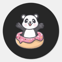 Panda Bonita Saindo De Uma Rosquinha