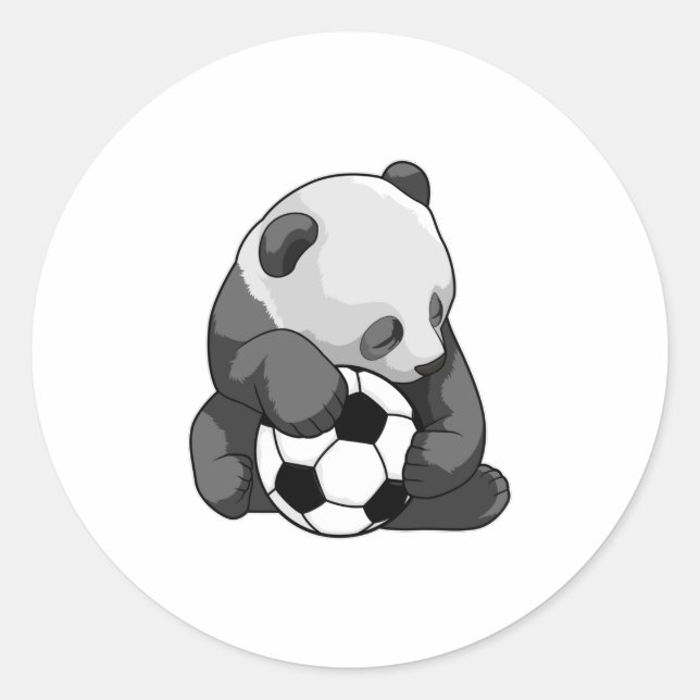 Adesivo Panda com bola de futebol (Frente)