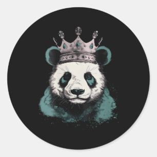 Adesivo Panda com Coroa