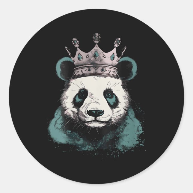 Adesivo Panda com Coroa (Frente)
