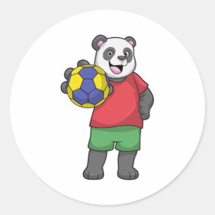 Adesivo Panda com Esportes de Andebol