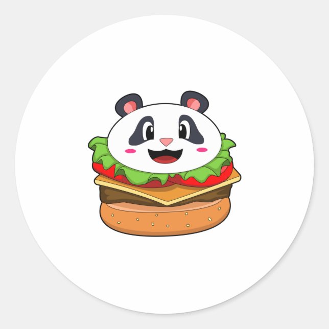 Adesivo Panda com o Burger (Frente)