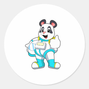 Adesivo Panda como astronauta com fantasia
