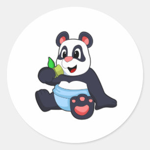Adesivo Panda como bebê com Bambus