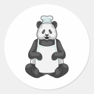 Adesivo Panda como chef com chapéu Cozinhar