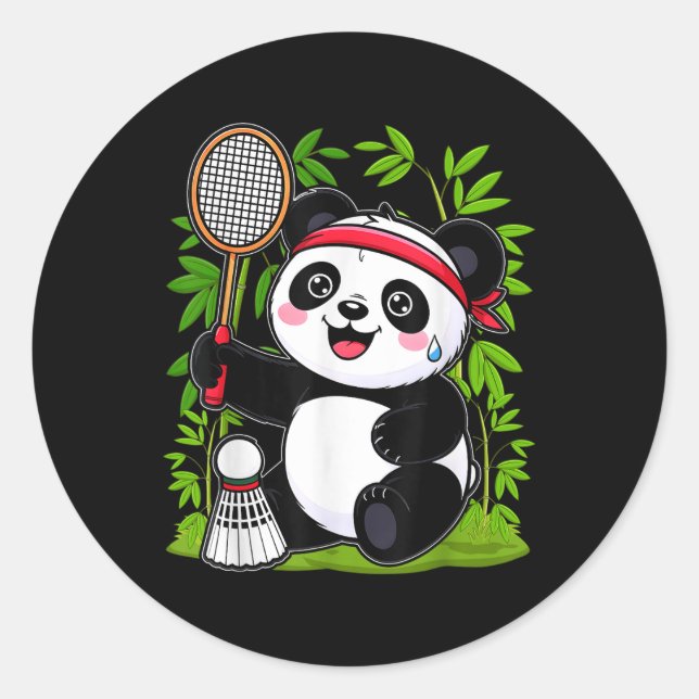 Adesivo Panda de Badminton Esgotado - Ani de Petisco Engra (Frente)