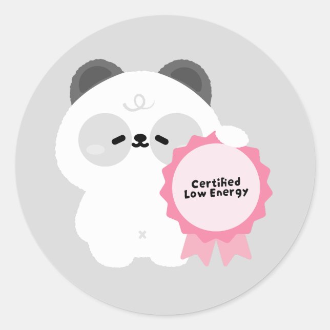 Adesivo Panda de Baixa Energia Certificado (Frente)