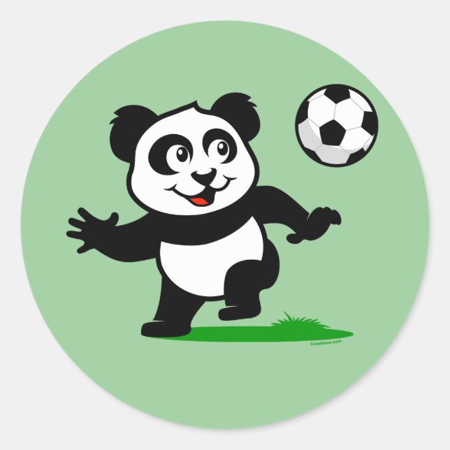Adesivo Panda de Futebol Bonito (Frente)