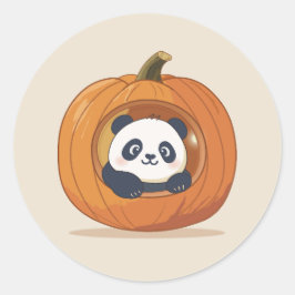 Adesivo Panda de Halloween Abobora Fofa