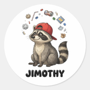 Adesivo Panda de Lixo Engraçado Jimothy Guaxinim