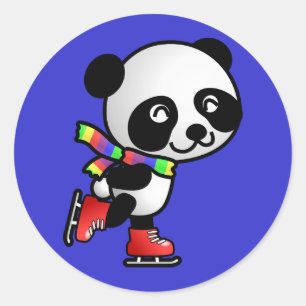 Adesivo Panda de Patinação