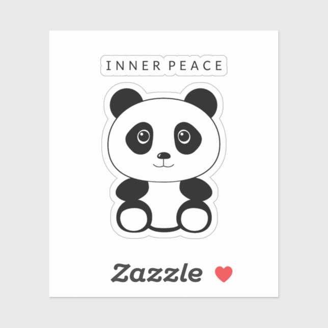 Adesivo Panda de Paz Interna (Folha)