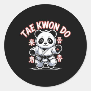Adesivo Panda de Taekwondo engraçado Tkd coreano