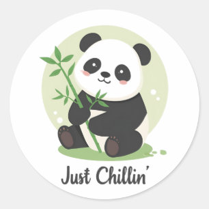 Adesivo Panda Divertido e Relaxado