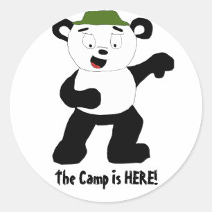 Adesivo Panda do acampamento dos desenhos animados