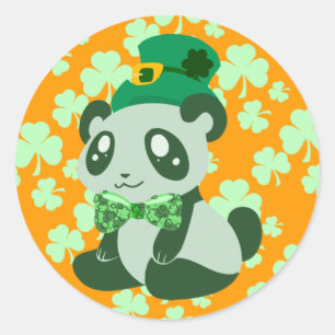 Adesivo Panda do dia de St Patrick