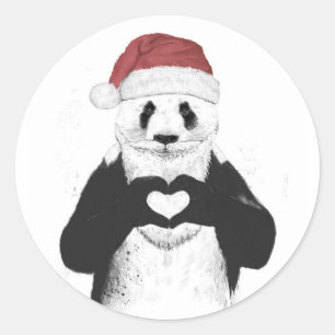 Adesivo Panda do papai noel