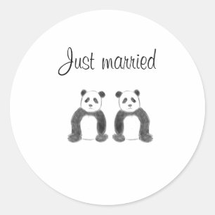 Adesivo panda do recem casados