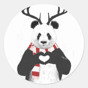 Adesivo Panda do Xmas
