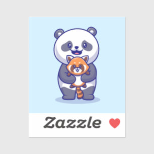 Adesivo Panda e Fox