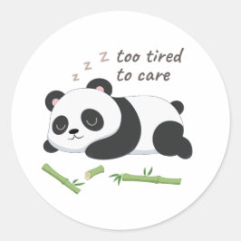 Adesivo Panda em Modo Sono – Arte de Urso Preguiçoso Fofo
