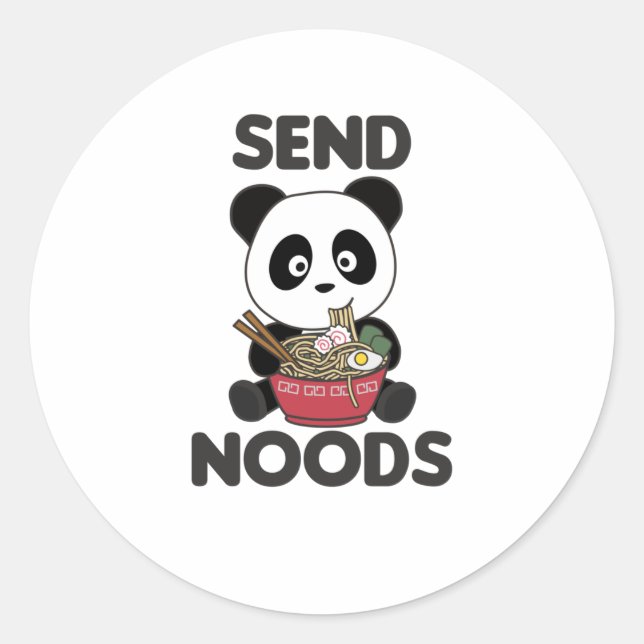 Adesivo Panda Envia Noods Ramen Cute Kawaii Noodle (Frente)