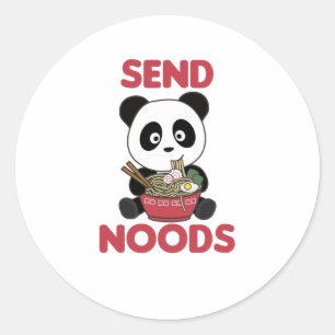 Adesivo Panda Envia Noods Ramen Cute Kawaii Noodles Pandas