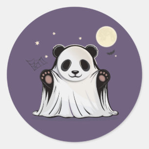Adesivo Panda Fantasma Fofo Sob a Lua
