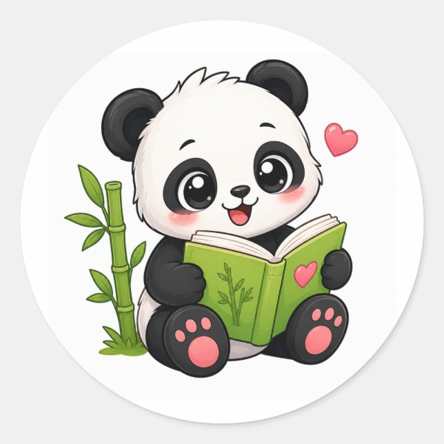 Adesivo panda fofo (Frente)