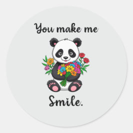 Adesivo Panda Fofo Você Me Faz Sorrir