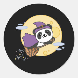 Adesivo Panda Halloween Bruxas Crianças de Bruxas