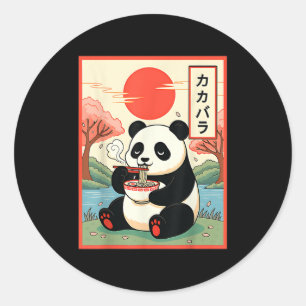 Adesivo Panda Kawaii Comendo Ramen Macarrão Anime Japonês