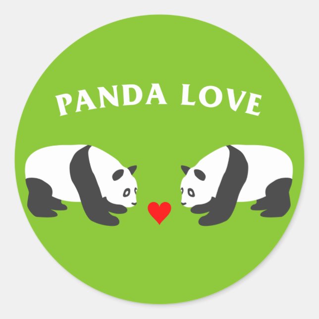 Adesivo Panda Love (Verde) (Frente)