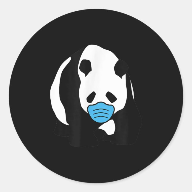 Adesivo Panda Lover | Máscara de Urso de Panda Bonita (Frente)