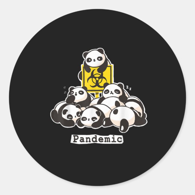Adesivo Panda Lovers | Pandemia Engraçada De Panda (Frente)