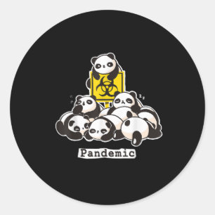 Adesivo Panda Lovers Pandemia Engraçada De Panda