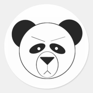Adesivo Panda mal-humorada