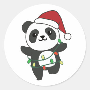 Adesivo Panda Natal Animais de inverno Pandas Clássica Rot