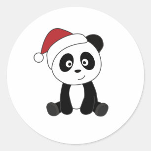 Adesivo Panda Natal Neve Animais de inverno Pandas