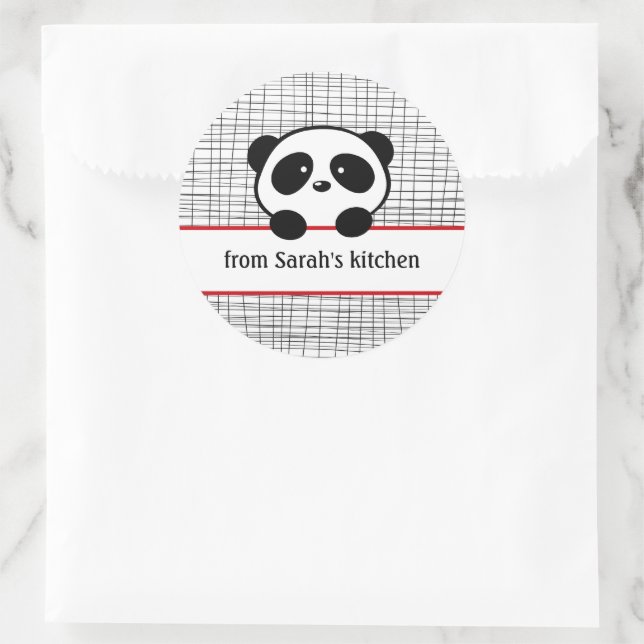 Adesivo Panda Negra Vermelha Dos Sticks Baking Da Cozinha (Bolsa)