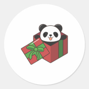 Adesivo Panda no aniversário do Presente