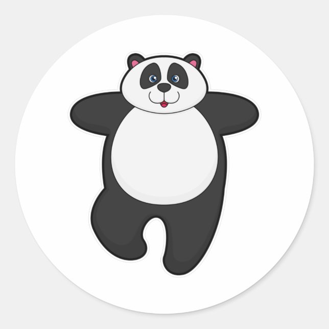Adesivo Panda no exercício de estresse de Yoga (Frente)