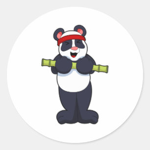 Adesivo Panda no Work out com Bamboo Weight