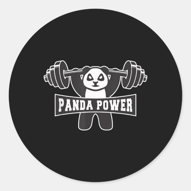 Adesivo Panda Power Workout Panda Gym (Frente)